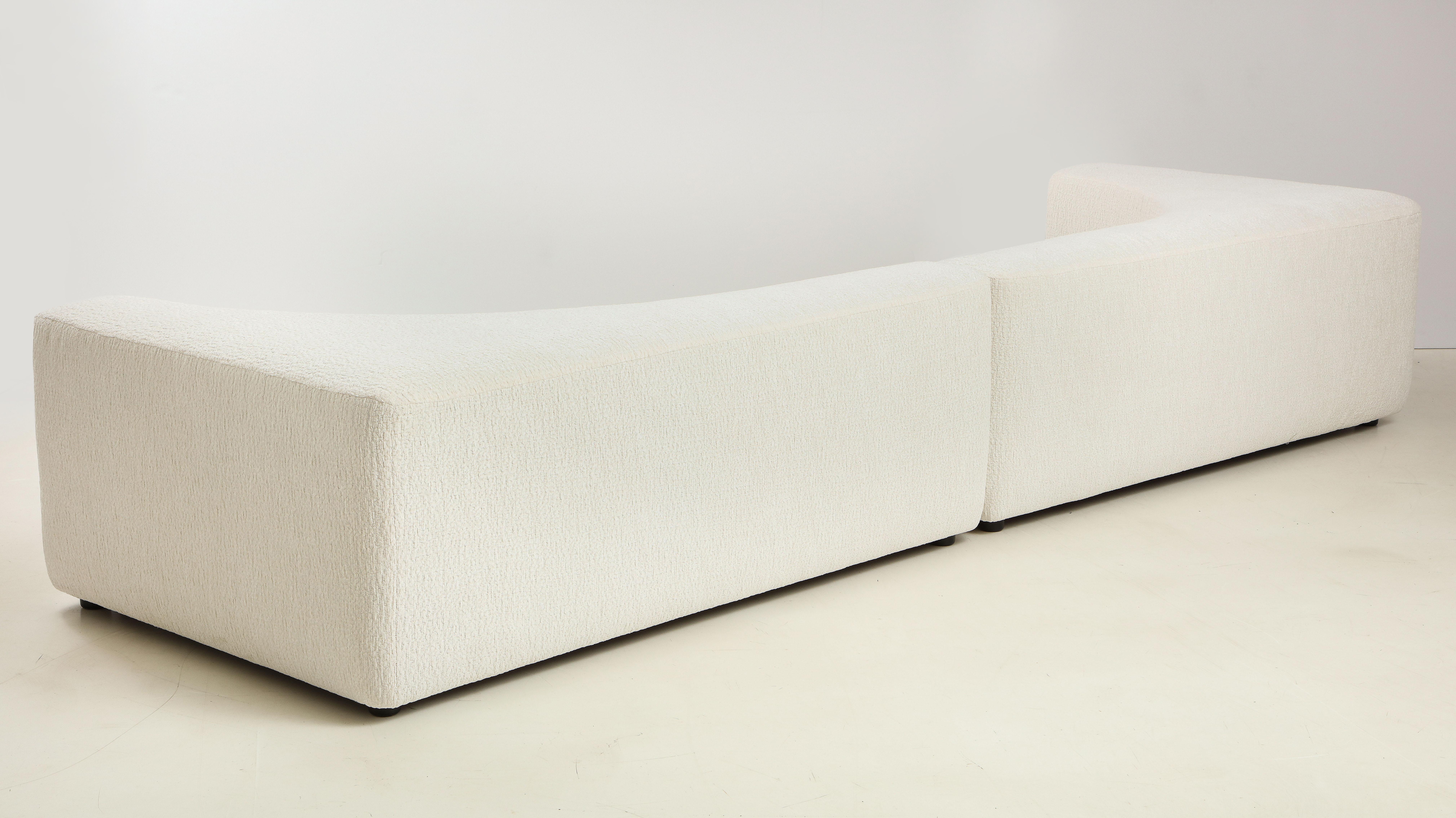 Ivory Boucle Sofa Attributed to Pamio, Massari & Toso for Stillwood, Italy, 1960 2