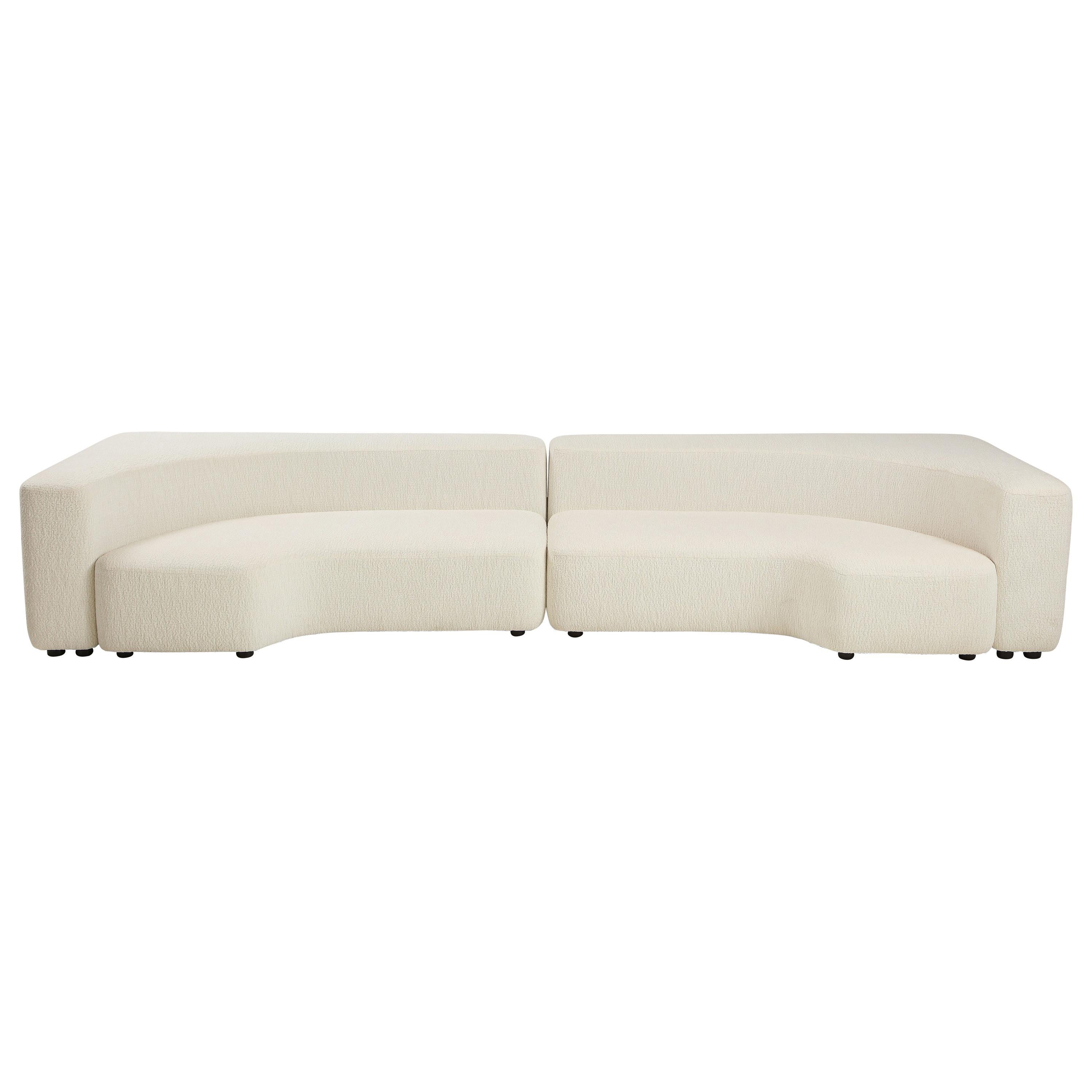 Ivory Boucle Sofa Attributed to Pamio, Massari & Toso for Stillwood, Italy, 1960