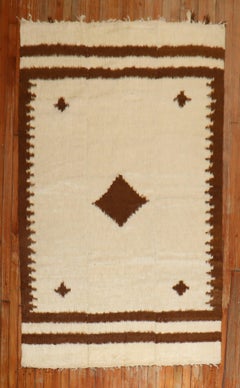 Mohair-Teppich in Elfenbeinbraun