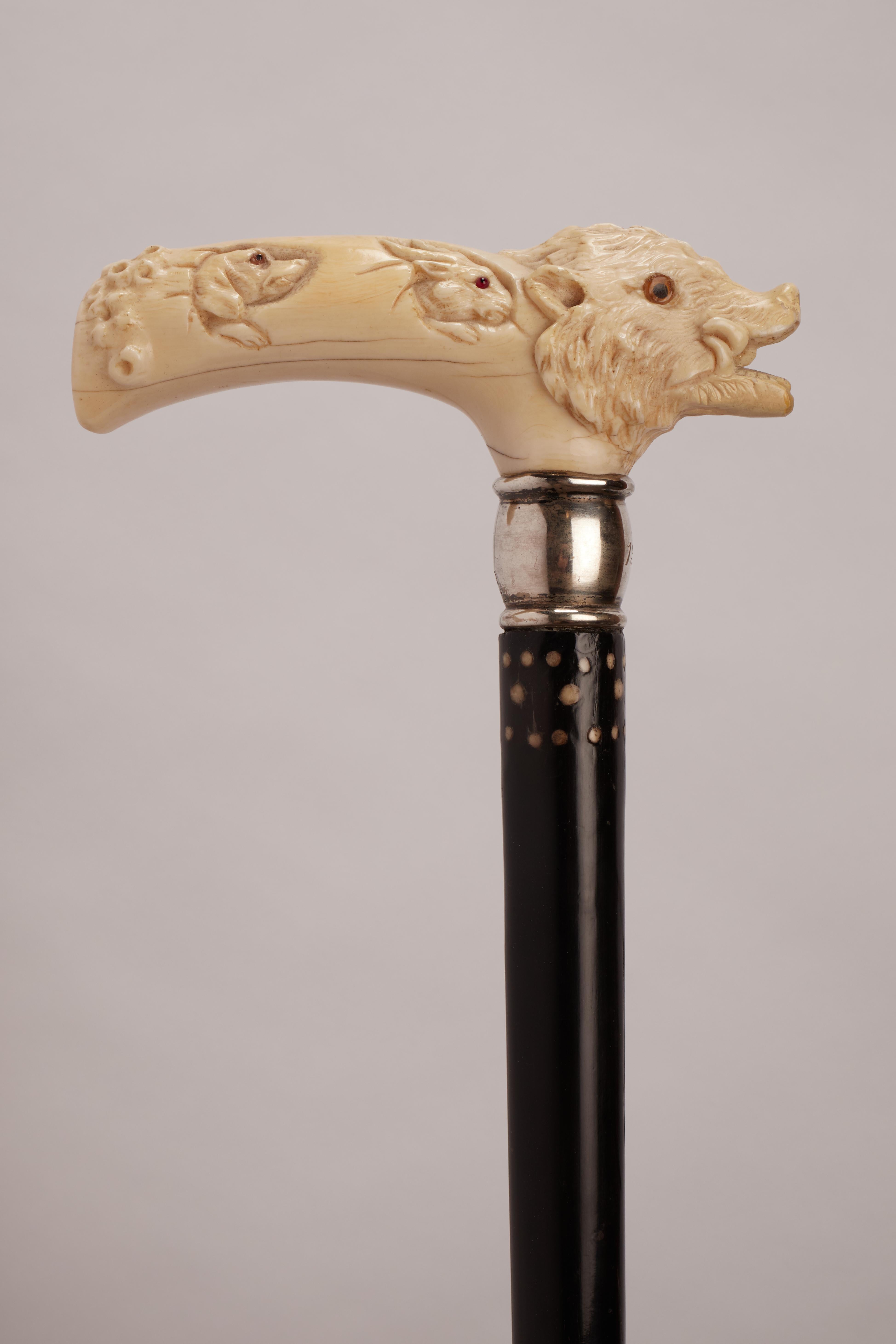 ivory handle walking stick