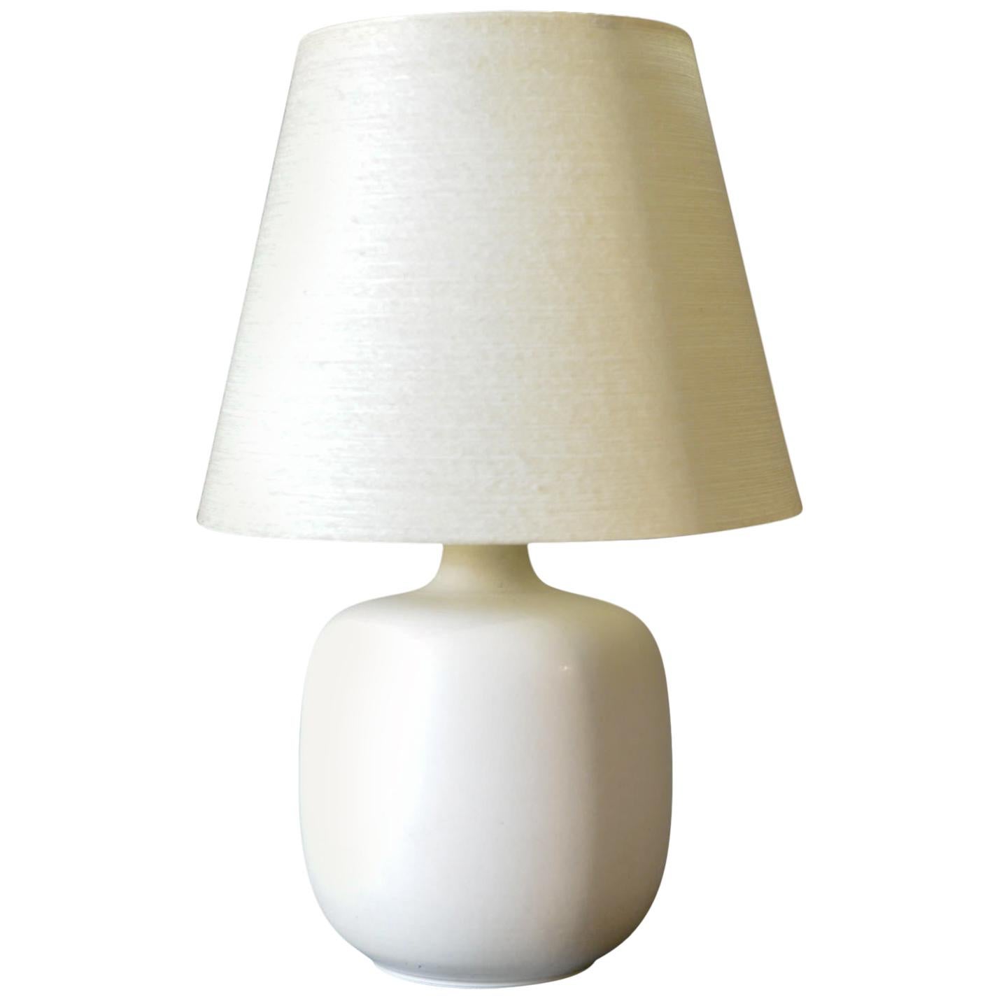 Ivory Ceramic Table Lamp by Lotte and Gunnar Bostlund, Denmark at 1stDibs