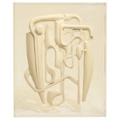 Ivory Clay & Lucite Frame Mini Mural by Olivia Cognet