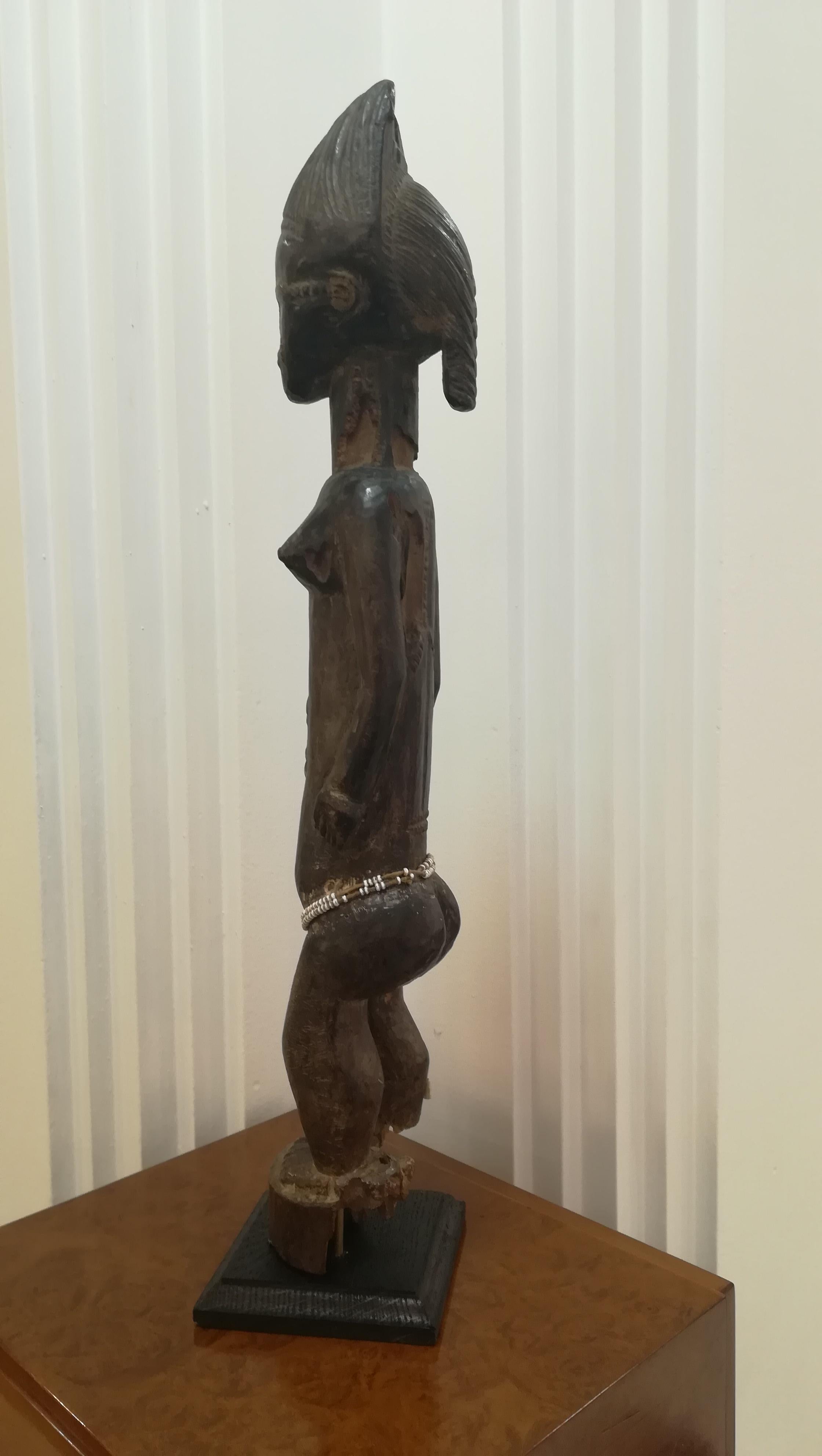 Ivory Coast Baoule Figure with Provenance In Fair Condition In Saint-Ouen, FR