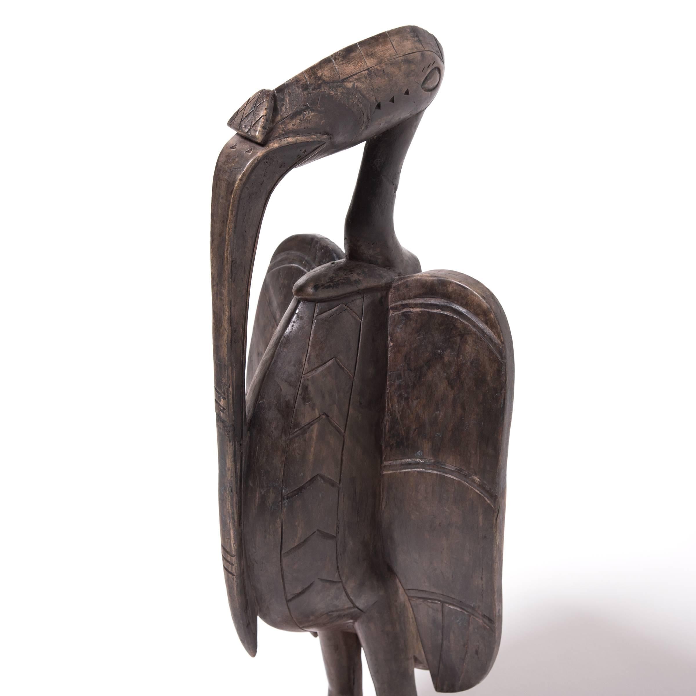 20th Century Ivory Coast Senufo Standing Bird