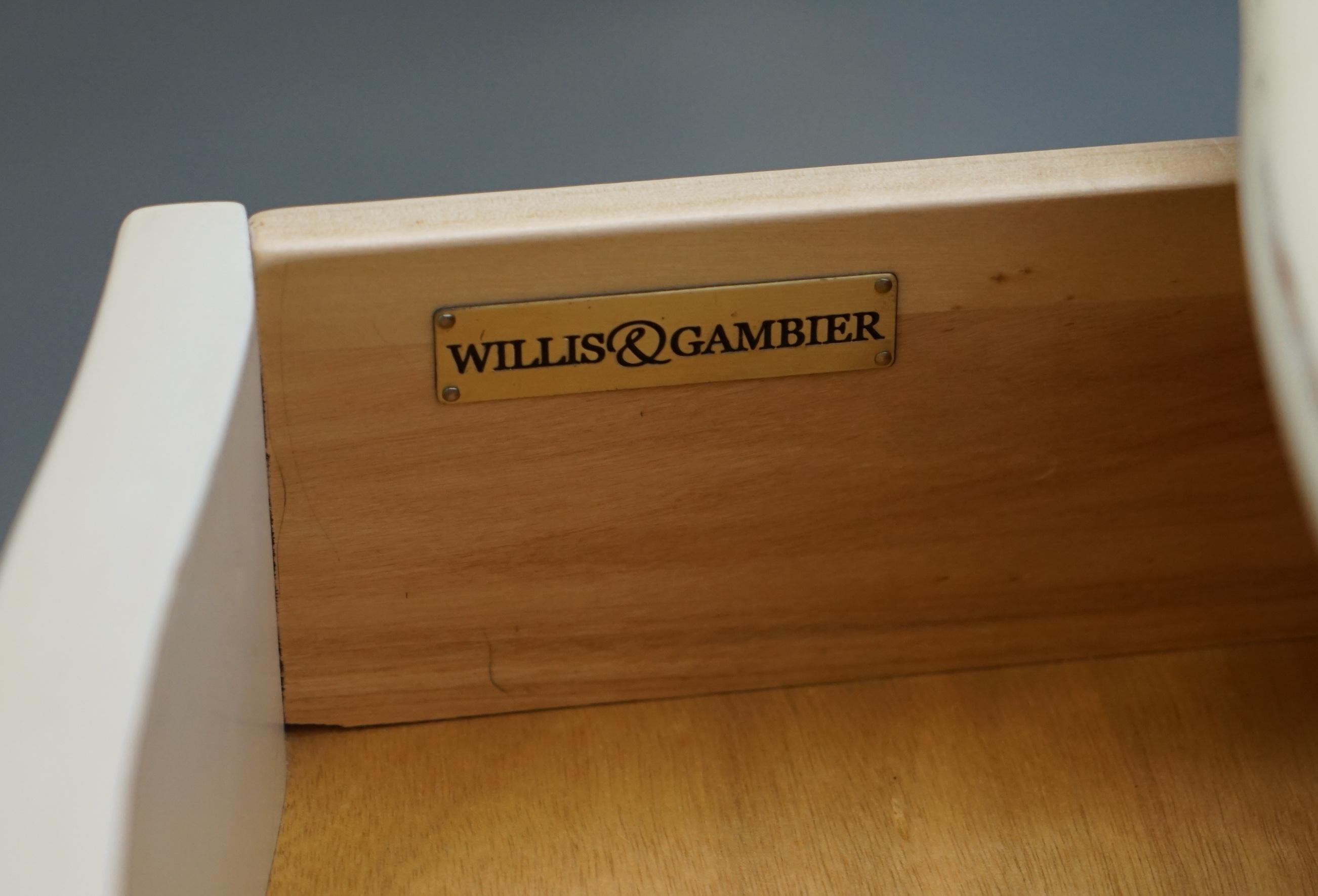 Beech Ivory Collection Willis & Gambier Bedside Table Butlers Shelf Part of a Suite