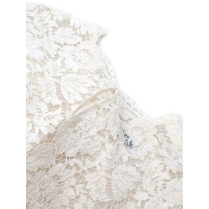Ivory corded lace shell top In Good Condition For Sale In London, GB