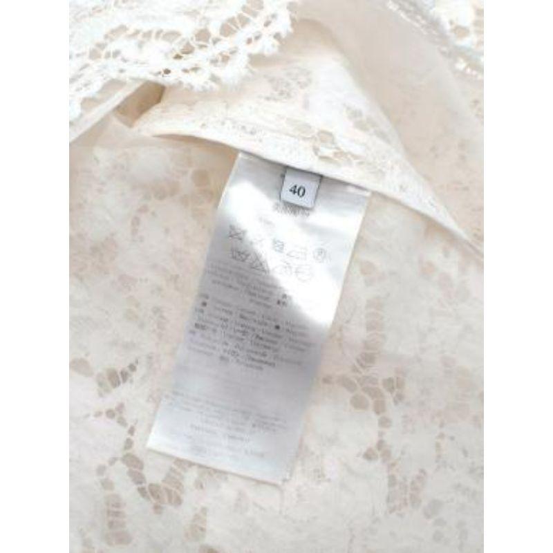Ivory corded lace shell top For Sale 2