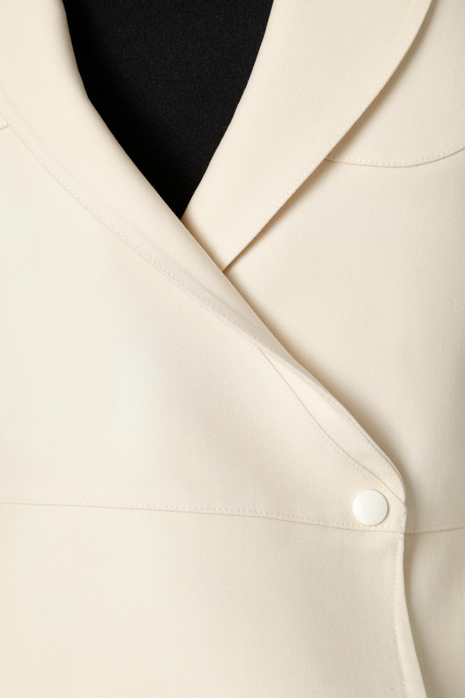 Ivory double-breasted jacket in wool Thierry Mugler For Sale at 1stDibs