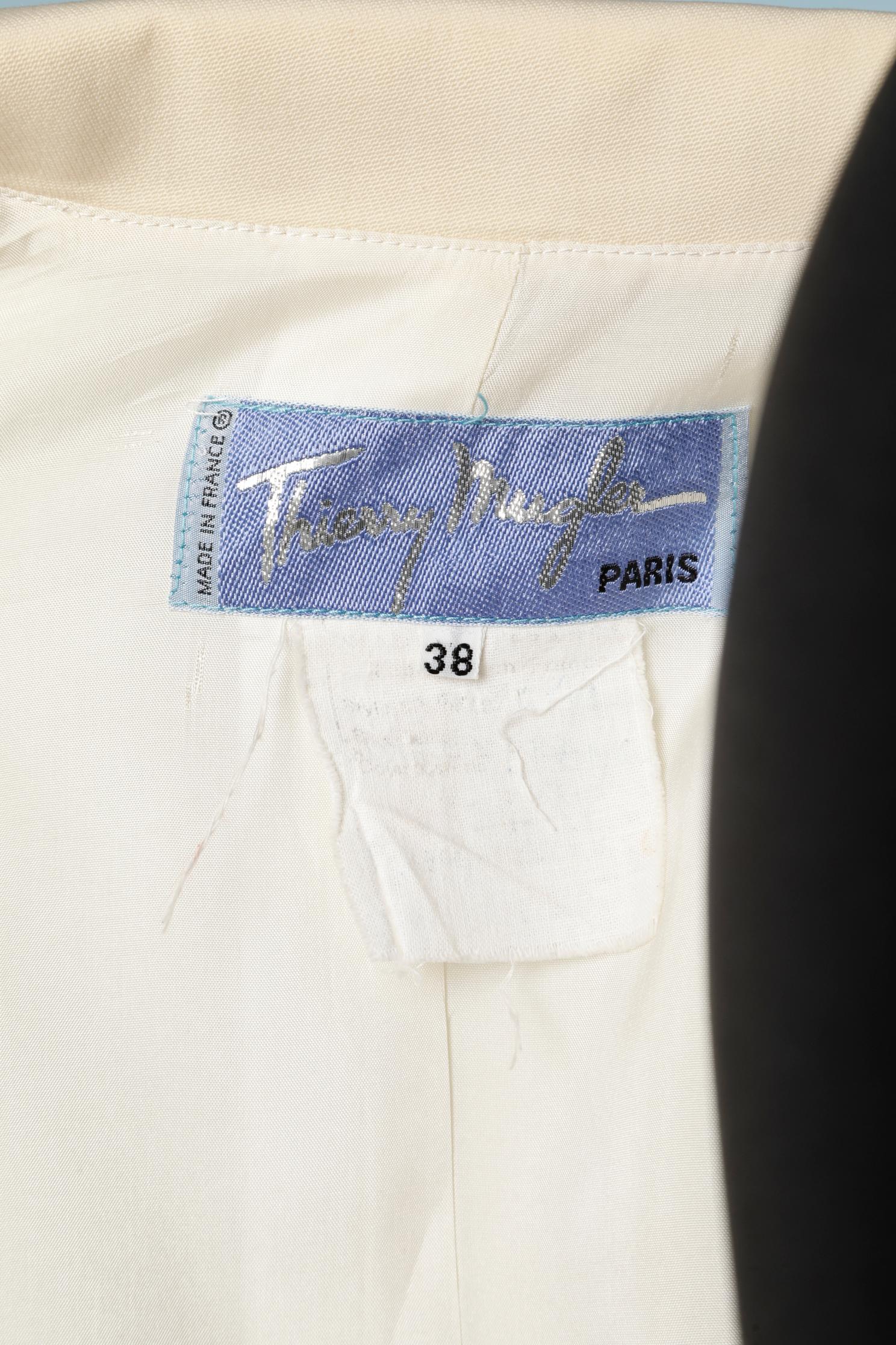 Ivory double-breasted jacket in wool Thierry Mugler  In Good Condition In Saint-Ouen-Sur-Seine, FR