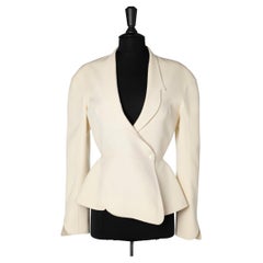 Vintage Ivory double-breasted jacket in wool Thierry Mugler 