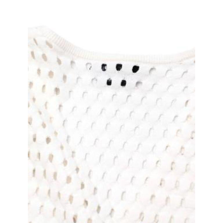 Ivory Fishnet Long Sleeve Top In Good Condition For Sale In London, GB
