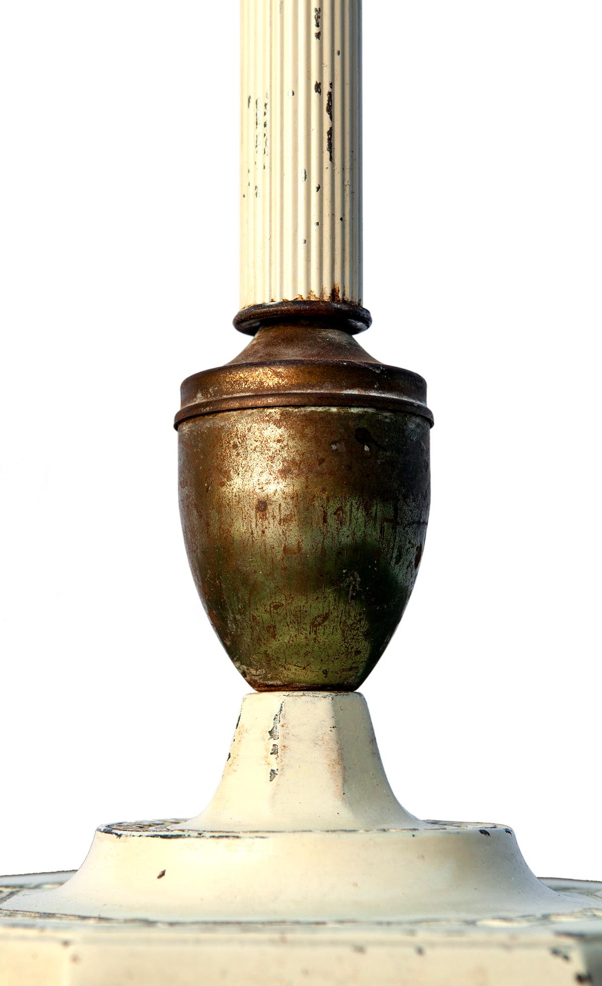 Ivory Floor Lamp In Good Condition For Sale In Malibu, CA