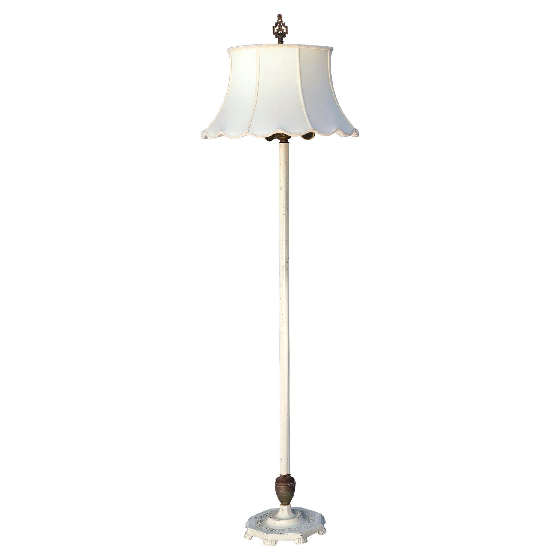 Ivory Floor Lamp  For Sale