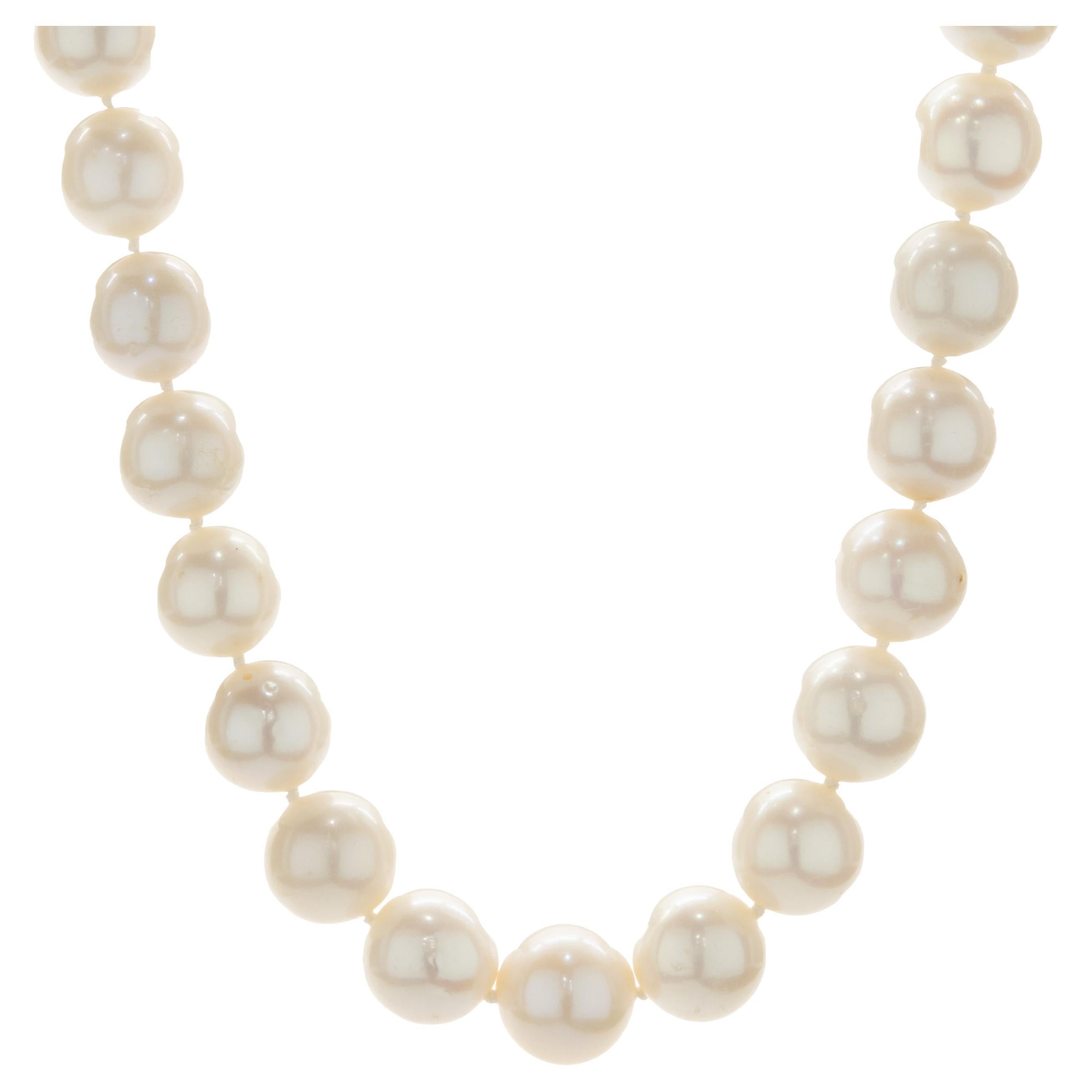 Ivory Freshwater Pearl Necklace For Sale