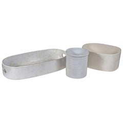 Ivory-Glazed Pottery Articles, Three Items