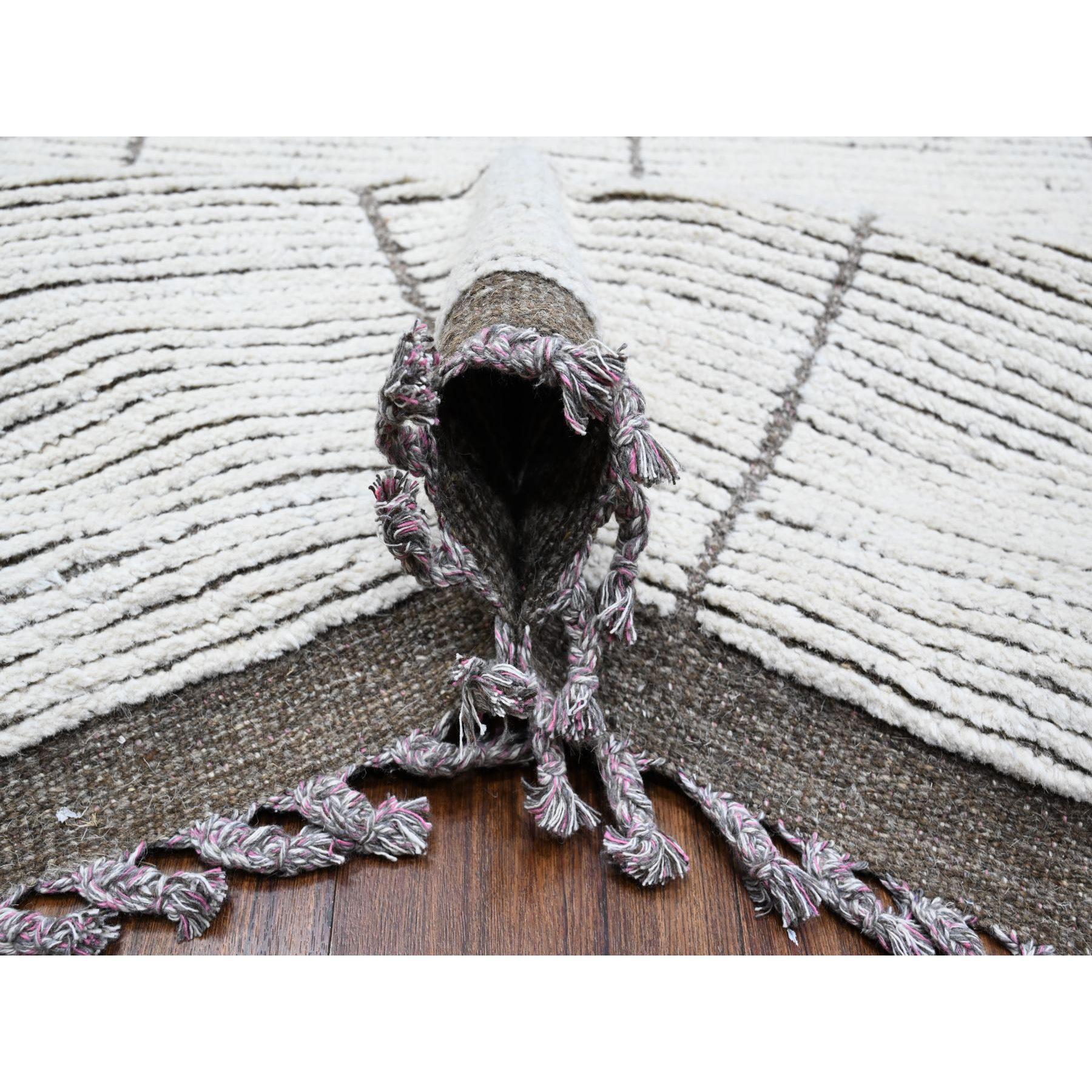 Annodato a mano Tappeto orientale oversize avorio annodato a mano in pura lana 12' x 16'2