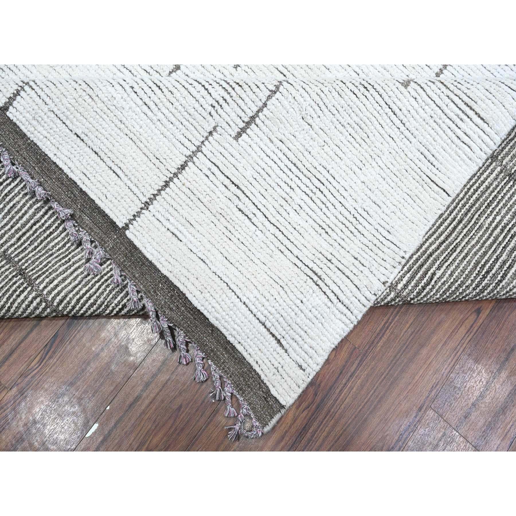Tappeto orientale oversize avorio annodato a mano in pura lana 12' x 16'2