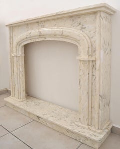 Ivory Italian Marble Fireplace Surround / Mantel by Element&Co