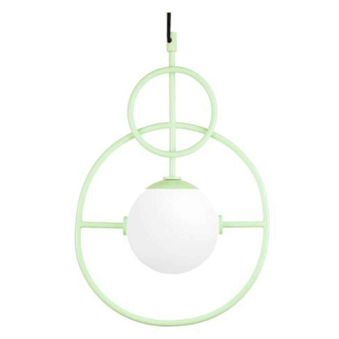 Portuguese Ivory Loop II Suspension Lamp by Dooq For Sale