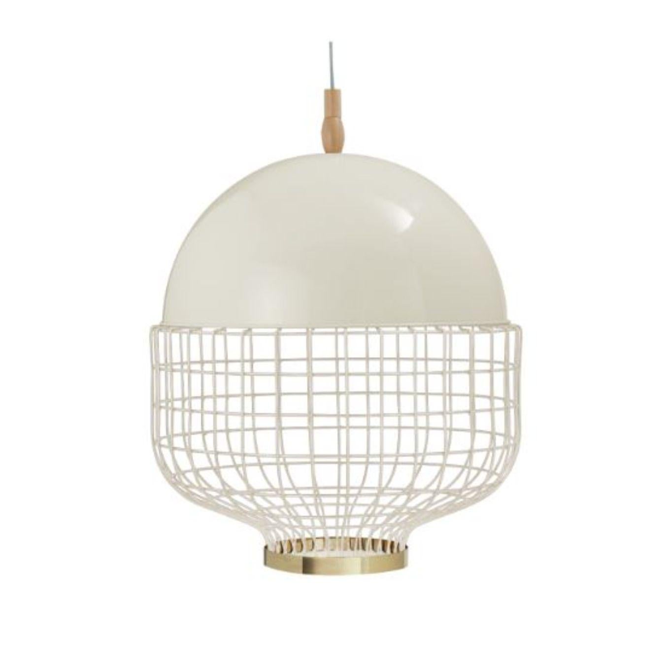 Ivory Magnolia Suspension Lamp by Dooq For Sale 1