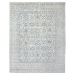 Ivory Milk Wash Peshawar Pure Wool Natural Dyes Hand Knotted Rug 8'1" x 9'10"