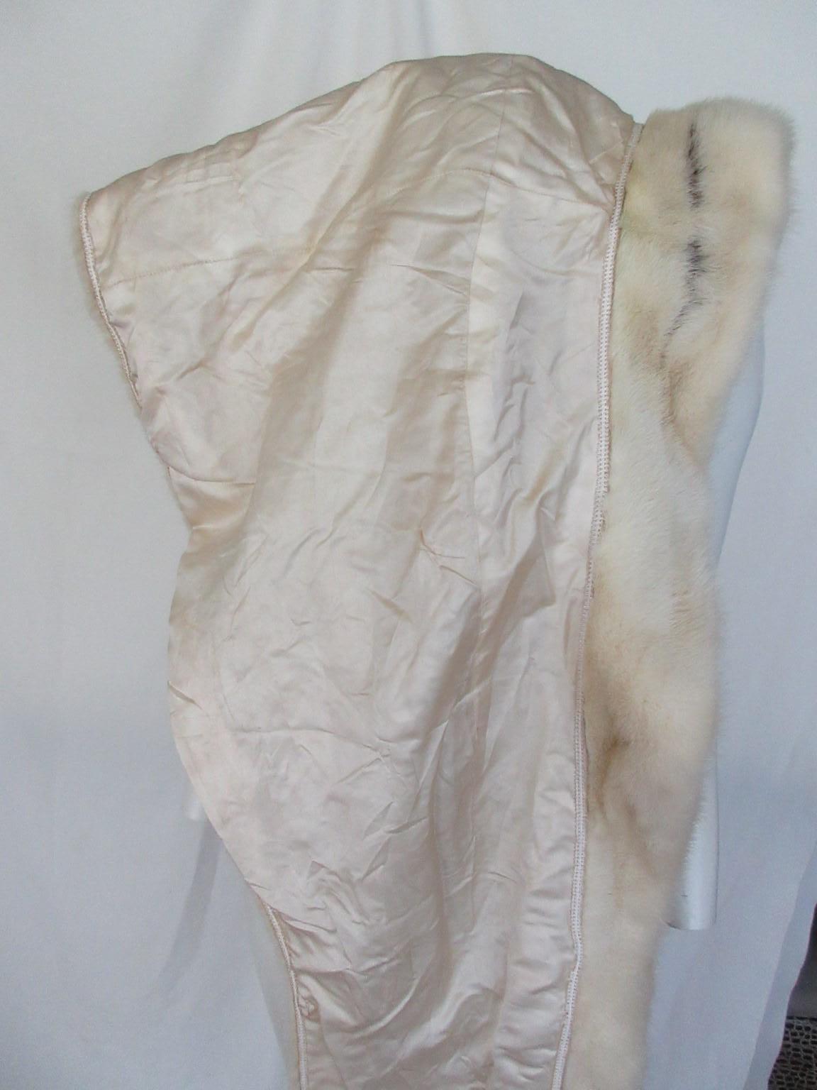 Ivory Mink Fur Cape Stole 3