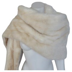 Ivory Mink Fur Cape Stole