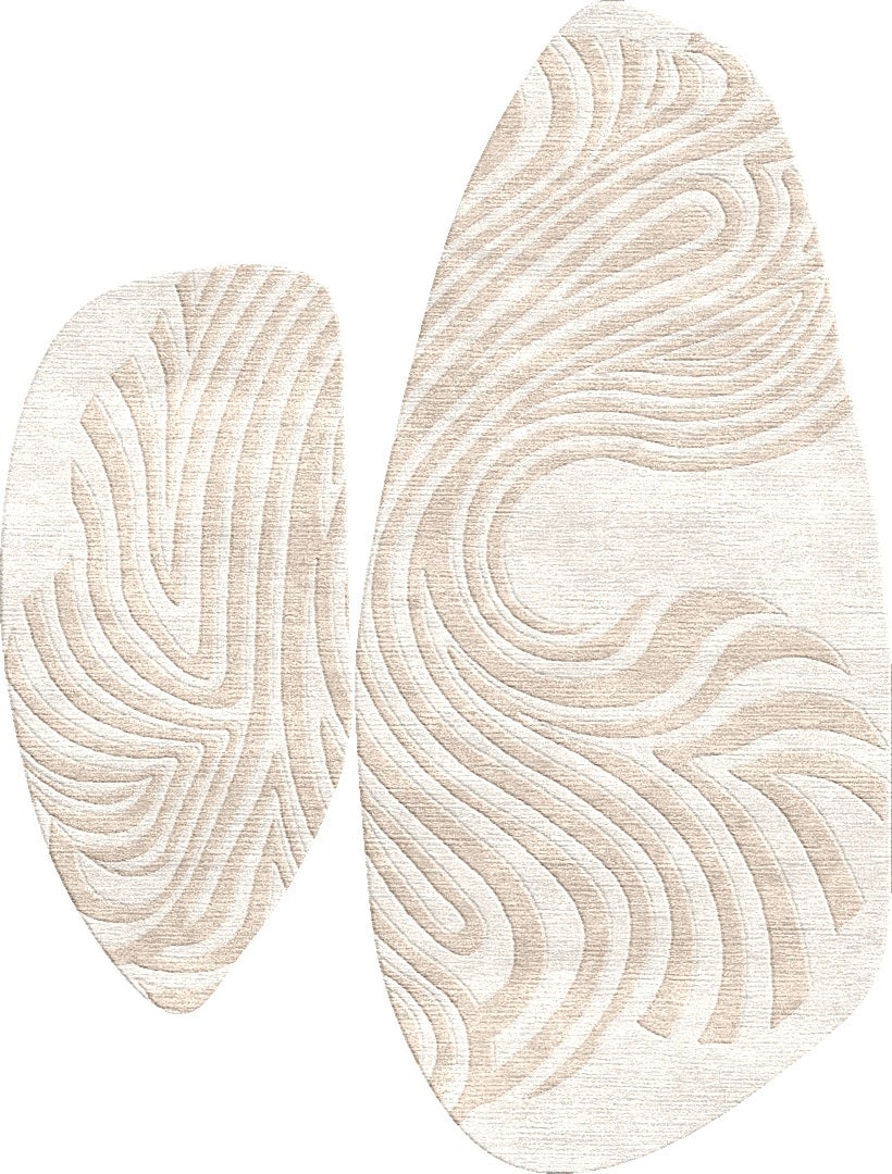IVORY MIRAGE – Maßgefertigter, handgefertigter Teppich aus TENCEL und neuseeländischer Wolle von Rugs & Co im Angebot