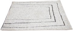 Ivory Modern Moroccan Style Handmade Custom Wool Rug