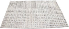 Ivory Modern Moroccan Style Handmade Custom Wool Rug