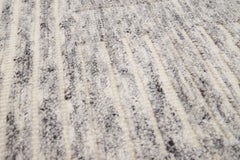 Ivory Modern Moroccan Style Handmade Custom Wool Rug