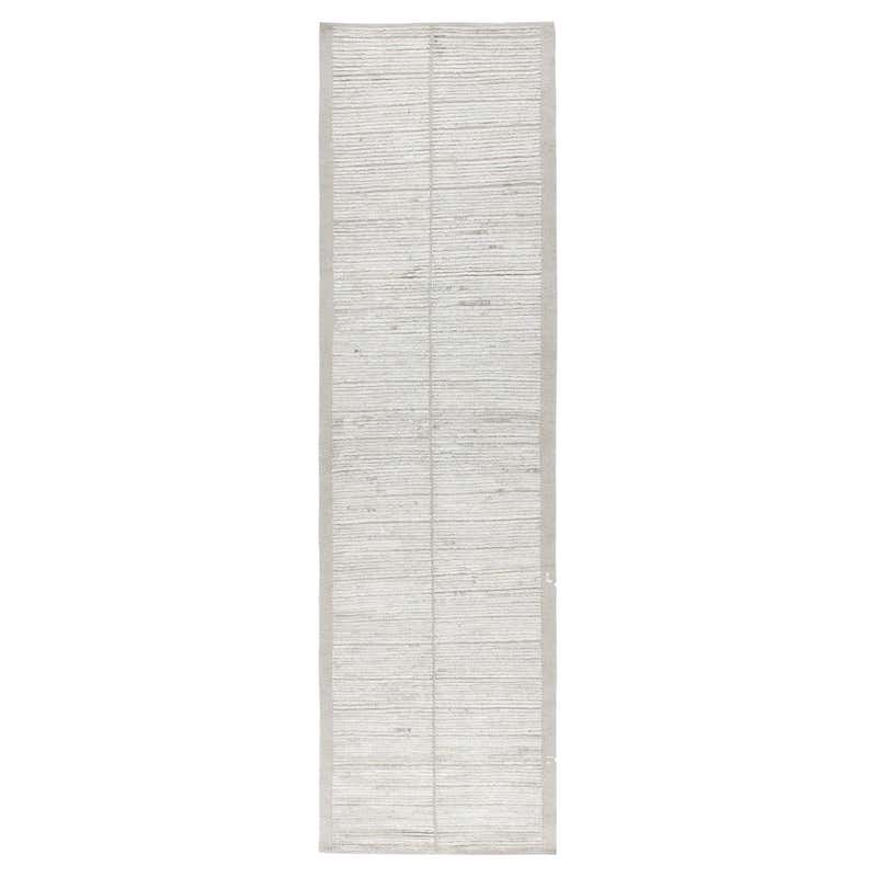 Beige Minimalist Textured Handmade Runner For Sale at 1stDibs
