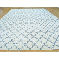 Ivory Moroccan Berber Handmade Pure Wool Thick and Plush Rug