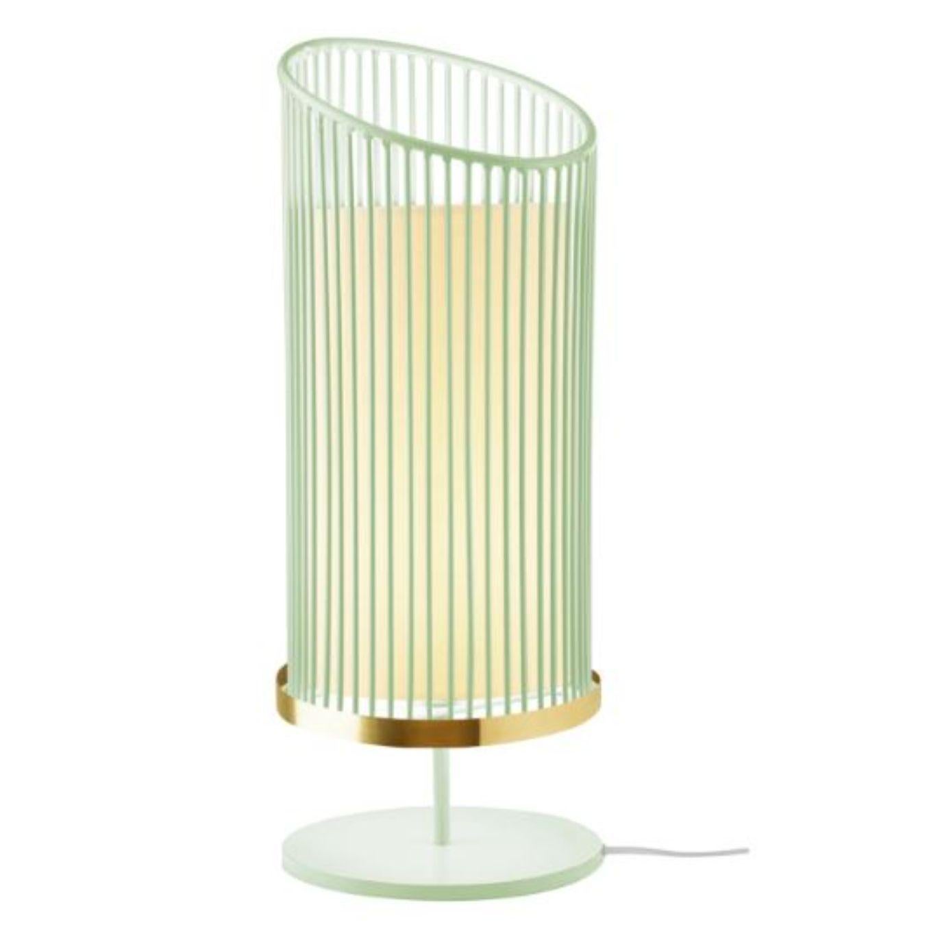 Modern Ivory New Spider Table Lamp with Brass Ring by Dooq For Sale