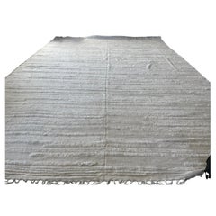 Tapis marocain ivoire sur ivoire haut bas