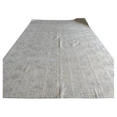 Tapis de sol ivoire sur ivoire Maze Moroccan Design