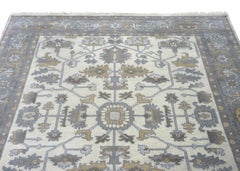 Ivory Oushak Serapi Area Rug