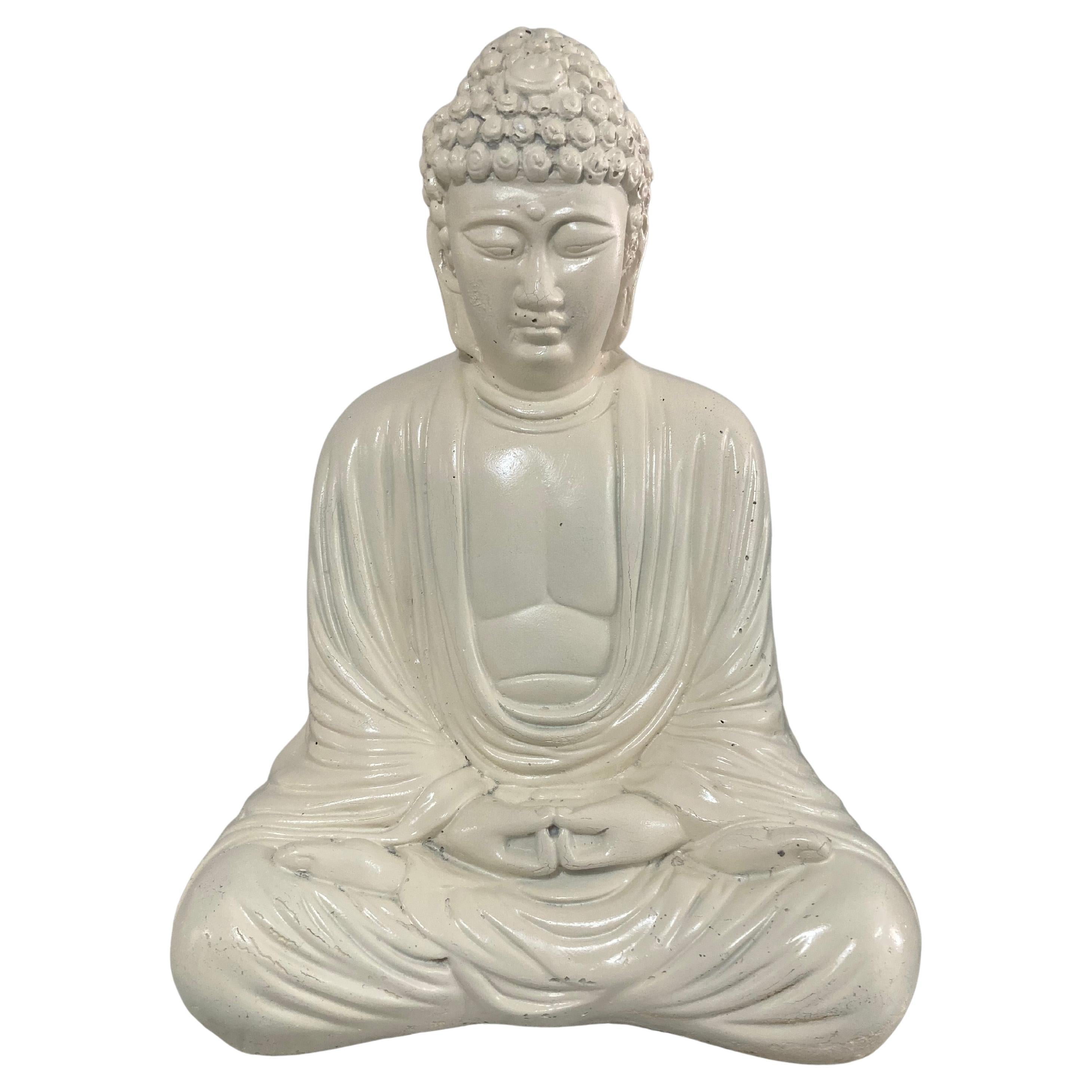 Ivory Patina Buddha Statue For Sale