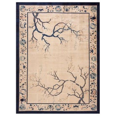 Alfombra china pequinesa de marfil de principios del siglo XX ( 9' x 11'8" 275 x 355 cm )