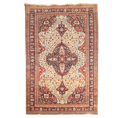 Persischer Sarouk-Ferehan-Teppich in Elfenbein