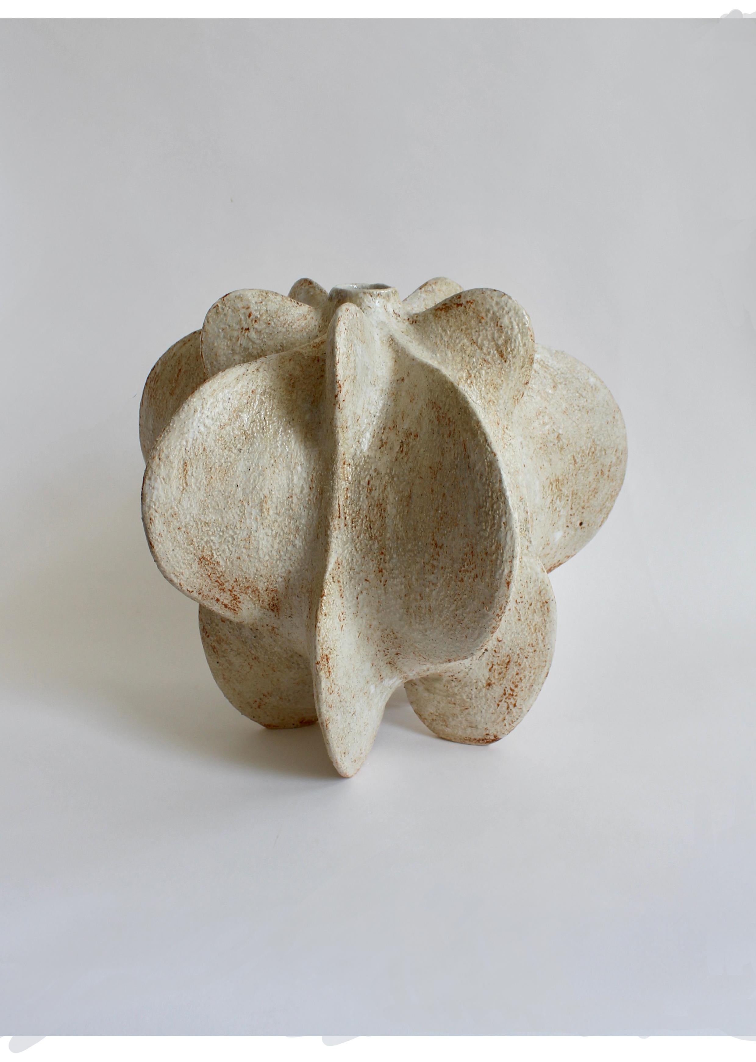 Post-Modern Ivory Petal Gourd IV by Julie Nelson For Sale
