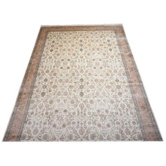 Ivory Pure Silk Tabriz, 700 KPSI