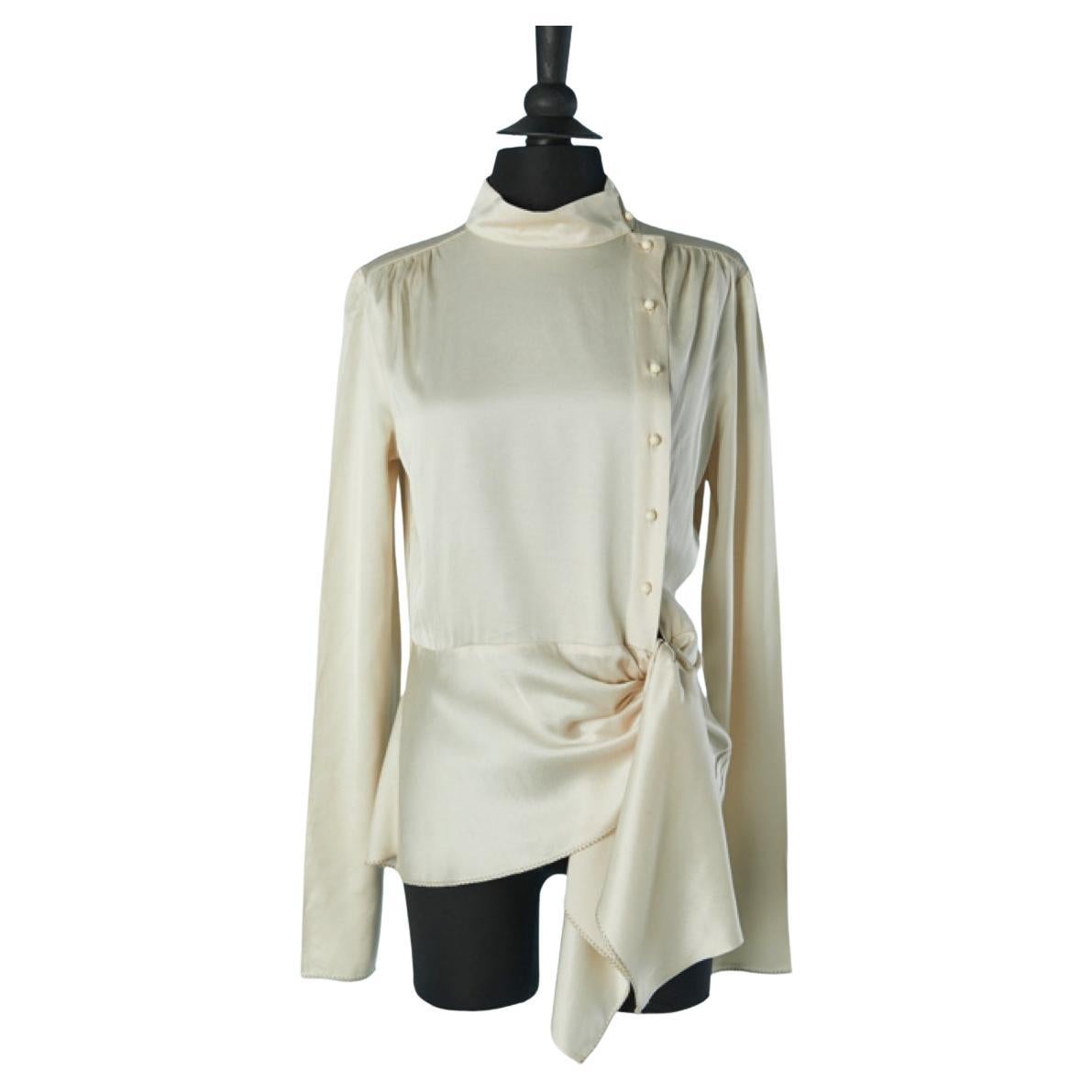 Camicetta in rayon avorio con abbottonatura asimmetrica SEE by CHLOÉ