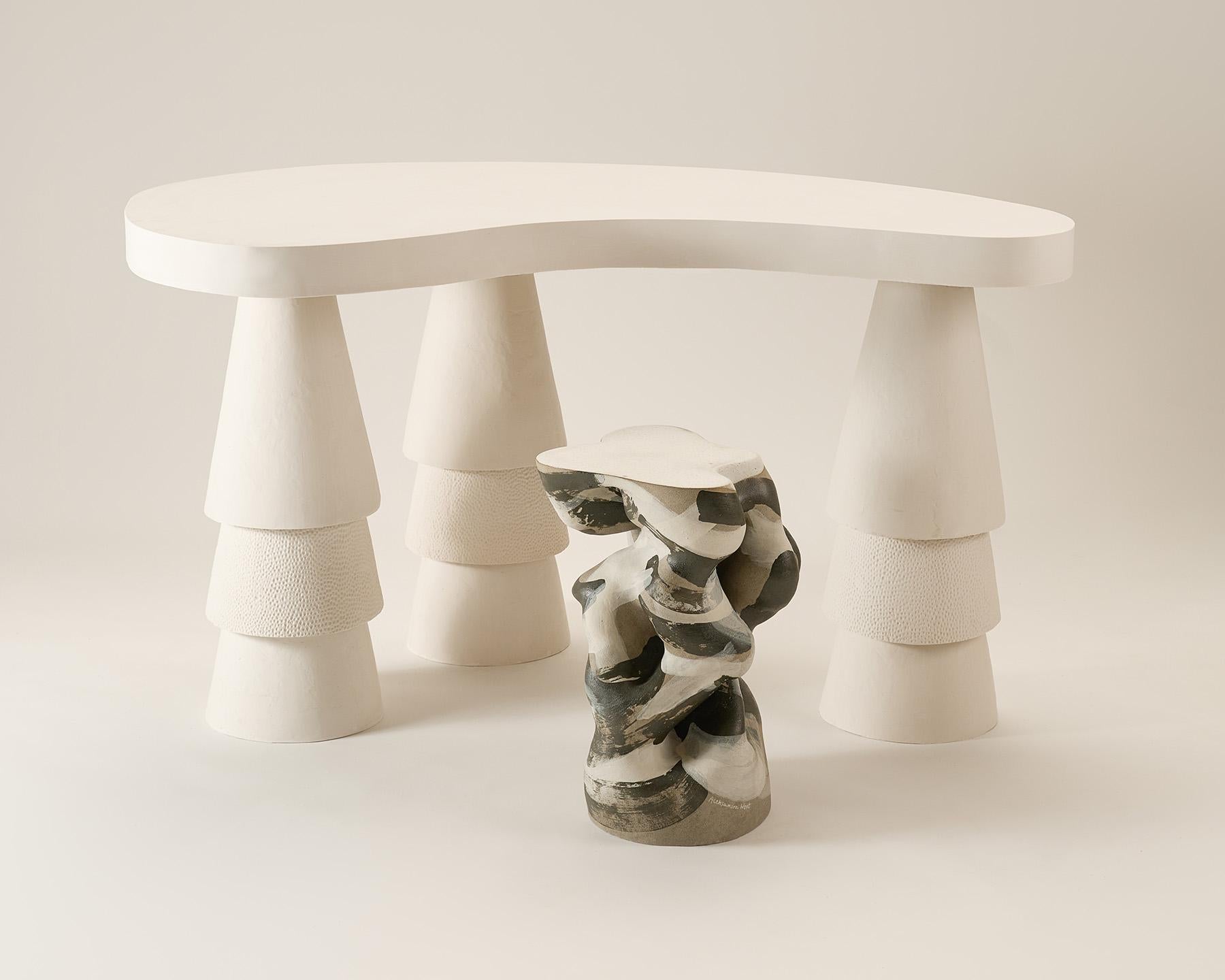 Ivory Ripple Desk by Perler For Sale 3