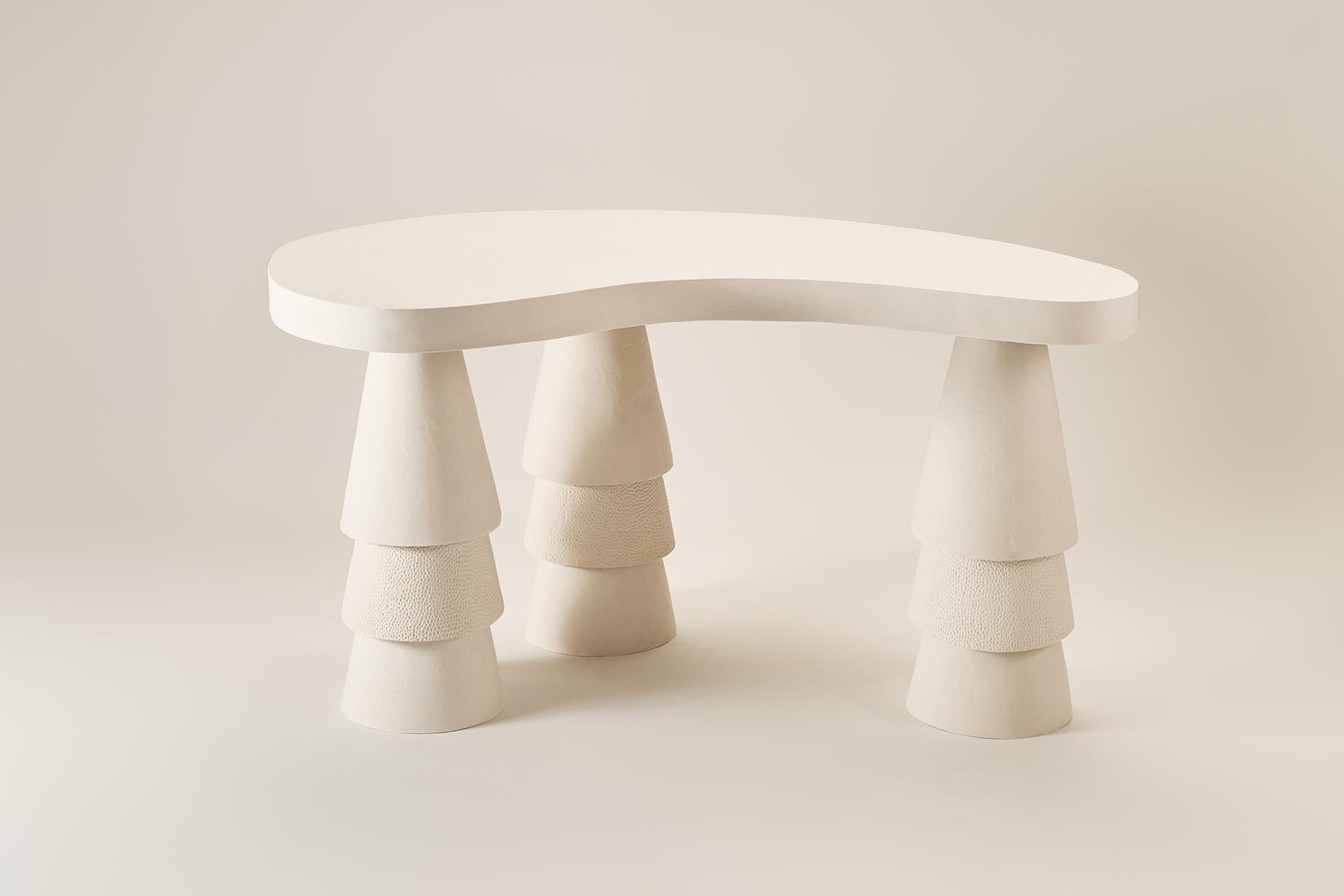 Modern Ivory Ripple Desk by Perler For Sale