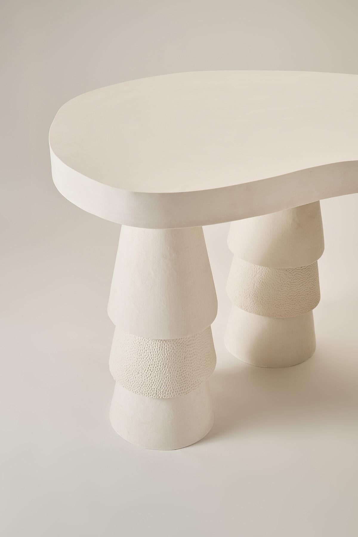 Contemporary Ivory Ripple Desk by Perler For Sale