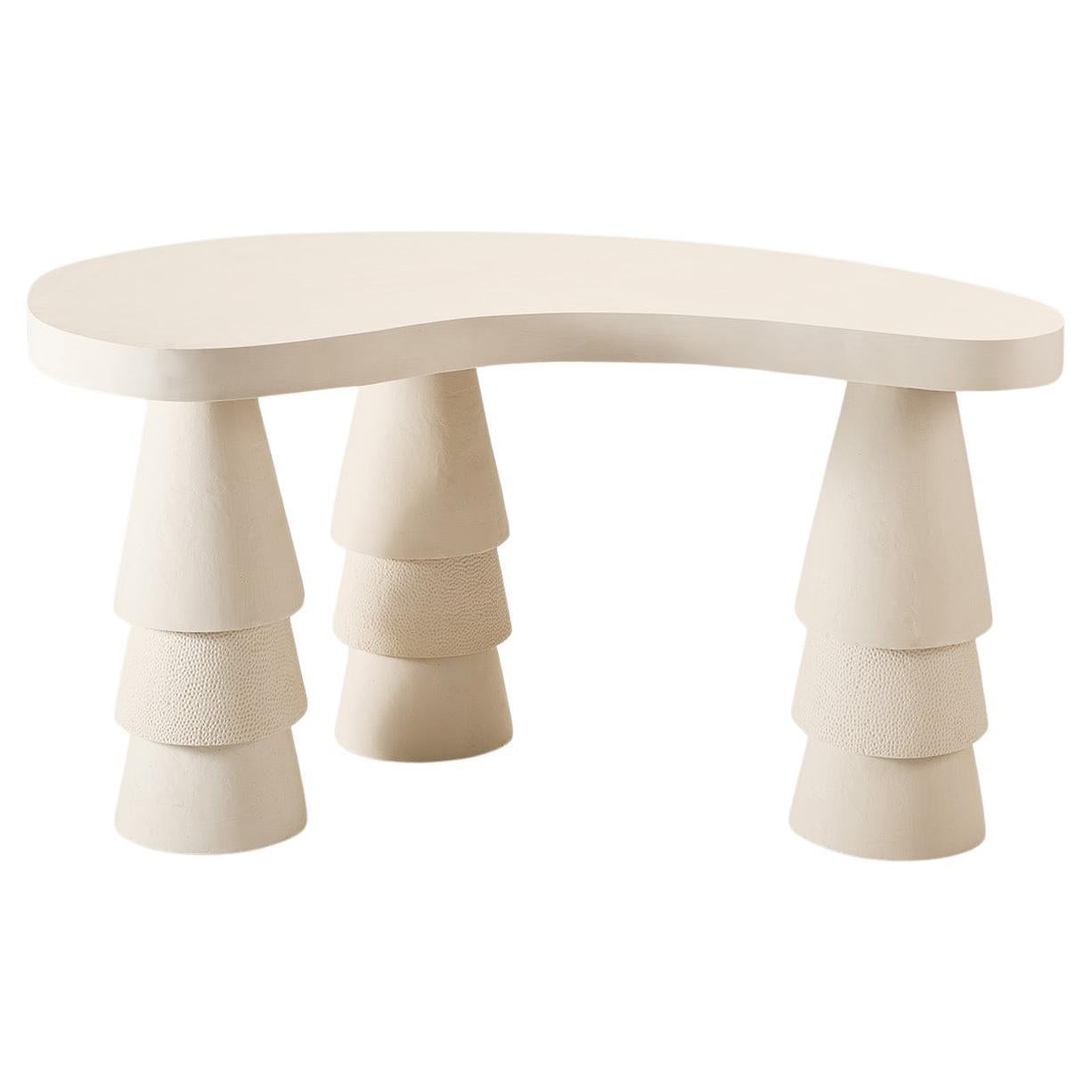 Ivory Ripple Desk by Perler For Sale