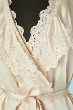 Ivory Robe and nightgown with lace Miss Dior Paris New-York