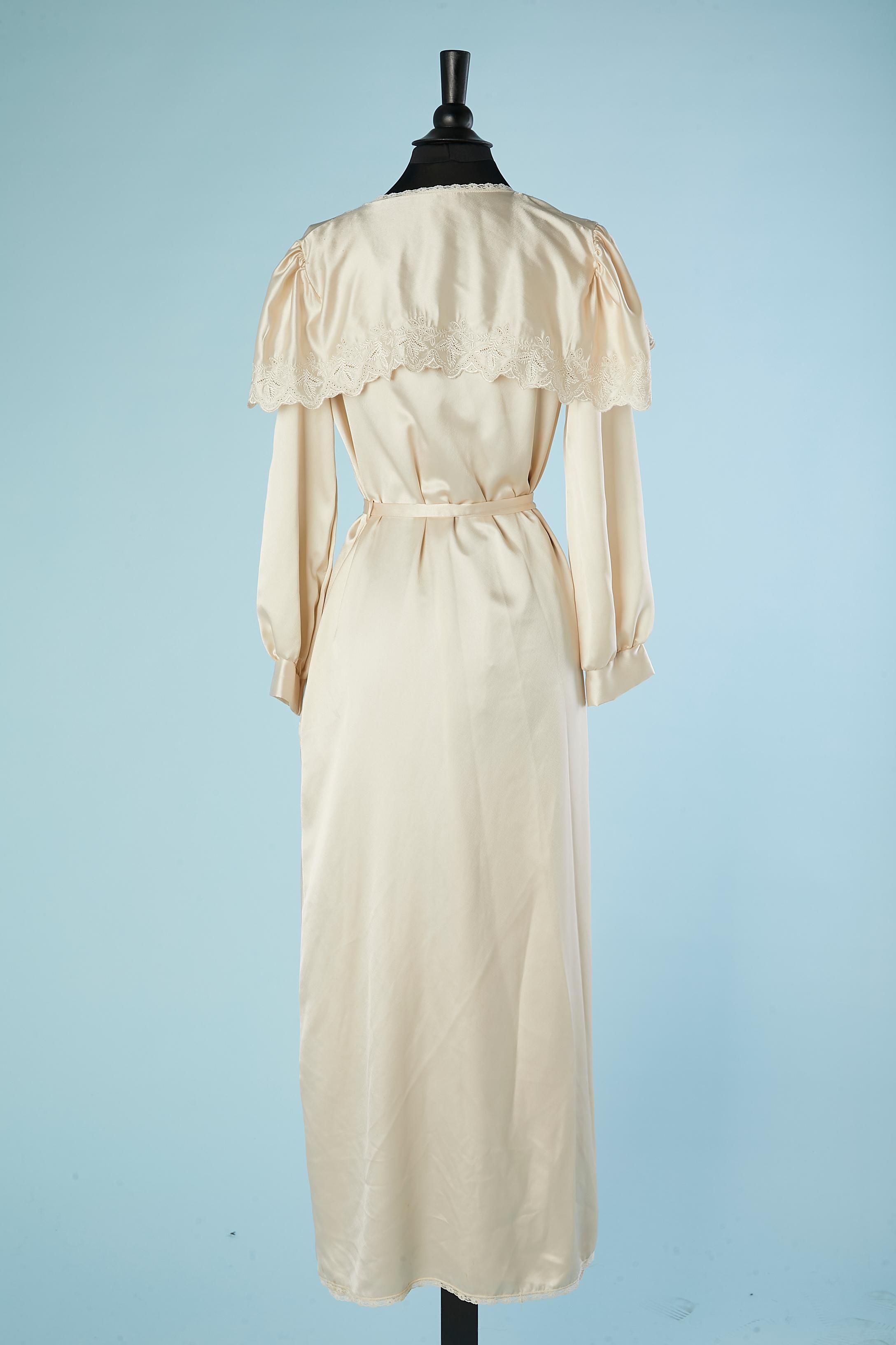 Ivory Robe and nightgown with lace Miss Dior Paris New-York  1