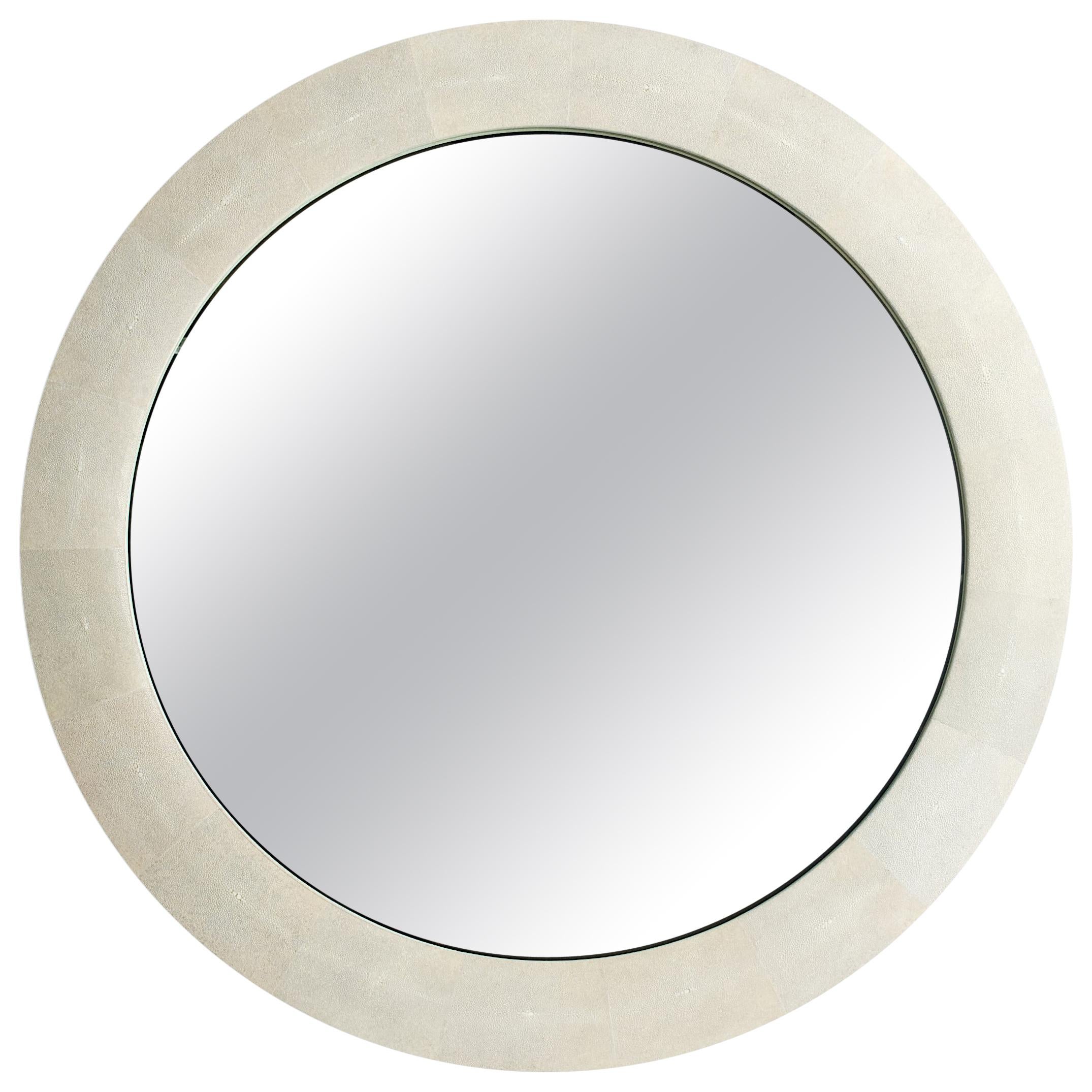 Ivory Shagreen Galucha Mirror by Elan Atelier (Preorder) For Sale